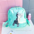 2022 New Style Clear Girls Backpack Korean Ladies Transparent PVC School Bag